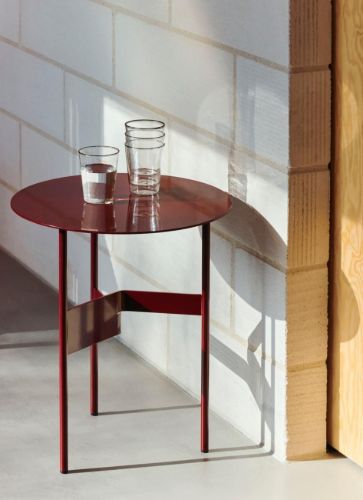 Hay Shim Coffee Table Ø: 45 cm - Bordeaux