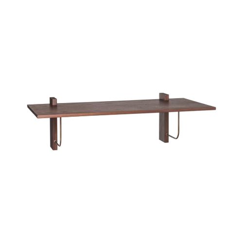 Audo Corbel Wall Desk B: 100 cm - Dark Stained Oak/Bronzed Brass