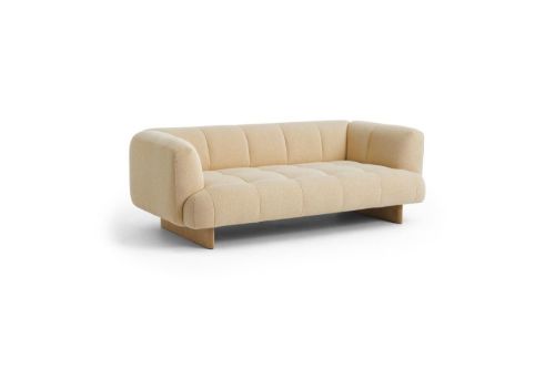 HAY Quilton Lift 2 Seater L: 214 cm - Lacquered Oak/Tartaglia Ocre White 857