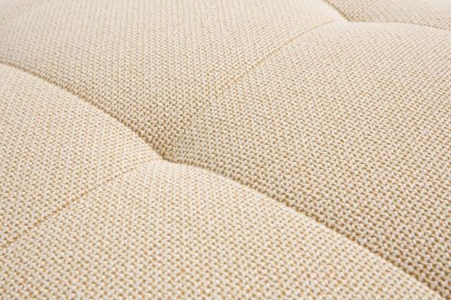 HAY Quilton Lift Ottoman 105x105 cm - Lacquered Oak/Tartaglia Ocre White 857