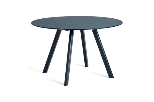 HAY CPH 25 2.0 Round Table Ø: 120 cm - Bordeaux Lacquered Solid Oak/Bordeaux Linoleum