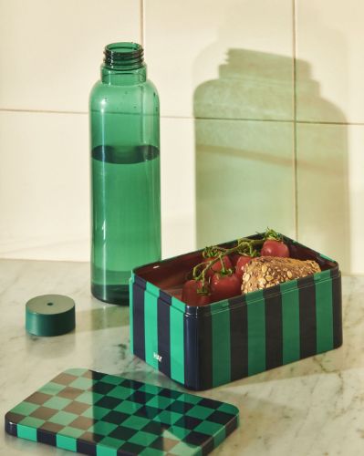 HAY Tin Container Small 7,3x17x11,1 cm - Green and Dark Blue