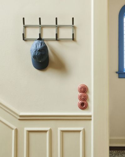 HAY Tape Coat Rack 22x49,5x5,5 cm - Metallic Grey