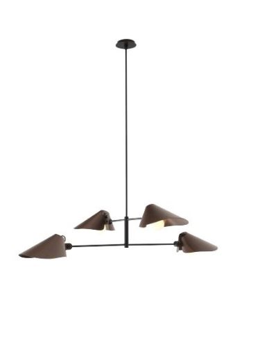 &Tradition Bonnet SC93 Chandelier H: 140 cm - Black/Bronzed