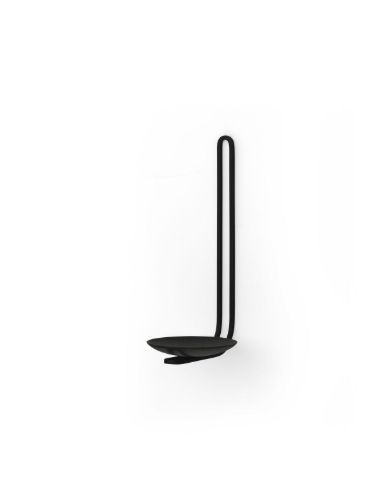 Audo Copenhagen Clip Tealight Candle Holder Wall H: 20 cm - Black Steel