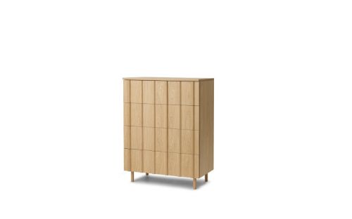 Normann Copenhagen Rib Kommode m. 4 skuffer H: 104,6 cm - Eg
