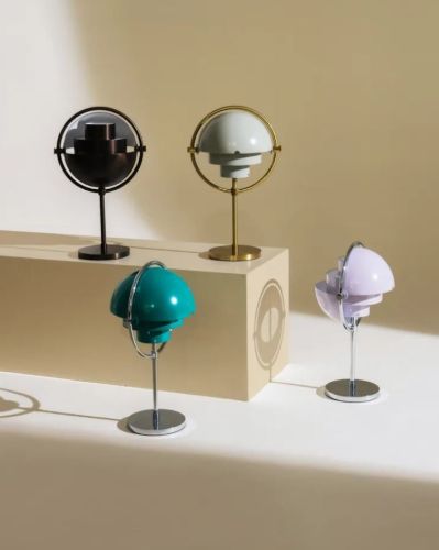 GUBI Multi-Lite Portable Lampe H: 30 cm - Chrome/Teal Green