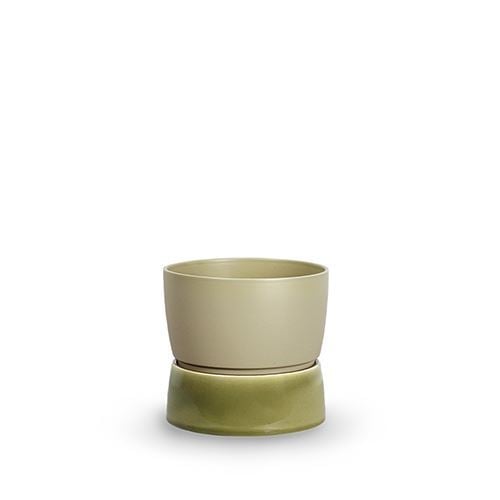 Billede af Ro Collection Two Tone Planter Small Ø: 16 cm - Artichoke Green
