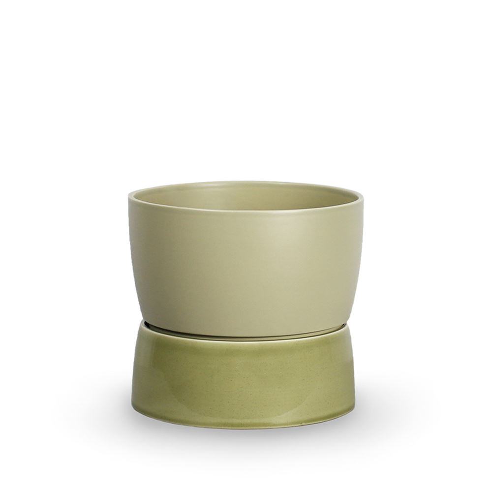 Billede af Ro Collection Two Tone Planter Floor Small Ø: 26 cm - Artichoke Green