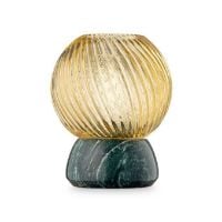 Billede af Design By Us Twist Of Marble Lysestage Ø: 11 cm - Moss/Amber