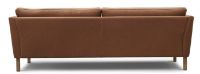 Billede af Mogens Hansen MH 2301 3-personers Sofa (2-delt) L 222 cm - Gefion Semianilin Læder/Cognac nr. 15/Sæbebehandlet Eg