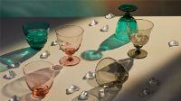Billede af Holmegaard Flow Glas På Fod 35 cl -  Emerald Grøn
