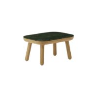 Billede af Umage Paff Table Low H: 27 cm - Oak/Green Marble