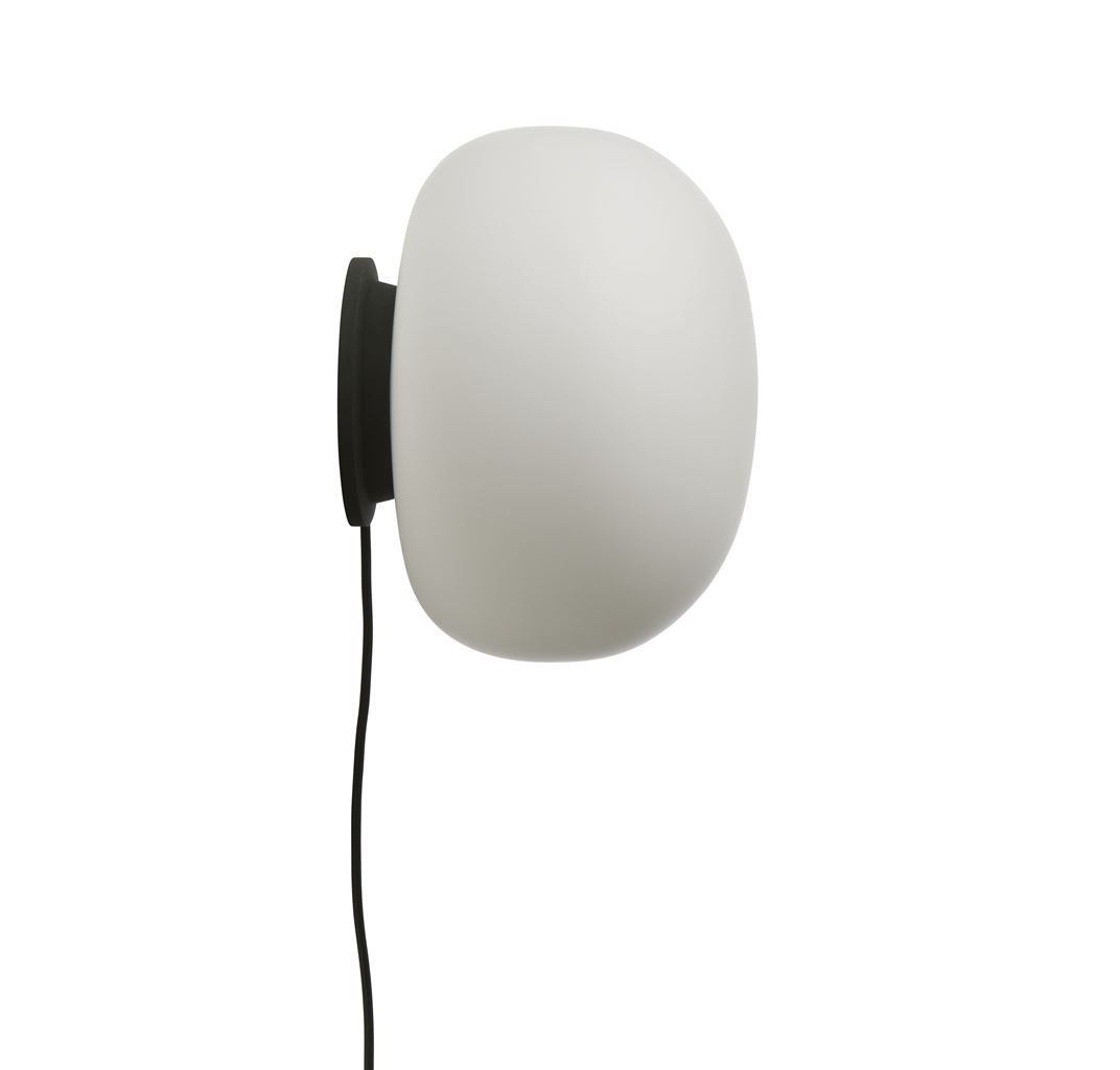 Billede af Frandsen Supernate Wall Lamp Ø: 28 cm - Opal White/Black