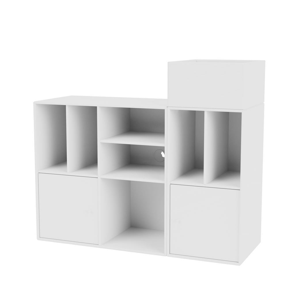 Billede af Montana QS Selection Spin III Reol Til Vinyler Med Ophængsbeslag 105x89,6x38 cm - 101 New White