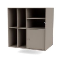Billede af Montana QS Selection Spin II Reol Til Vinyler Med Ophængsbeslag 69,6x69,6x46,8cm - 141 Truffle