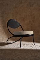 Billede af GUBI Copacabana Outdoor Lounge Chair - Black Semi Matt/Standard Lorkey Limonta