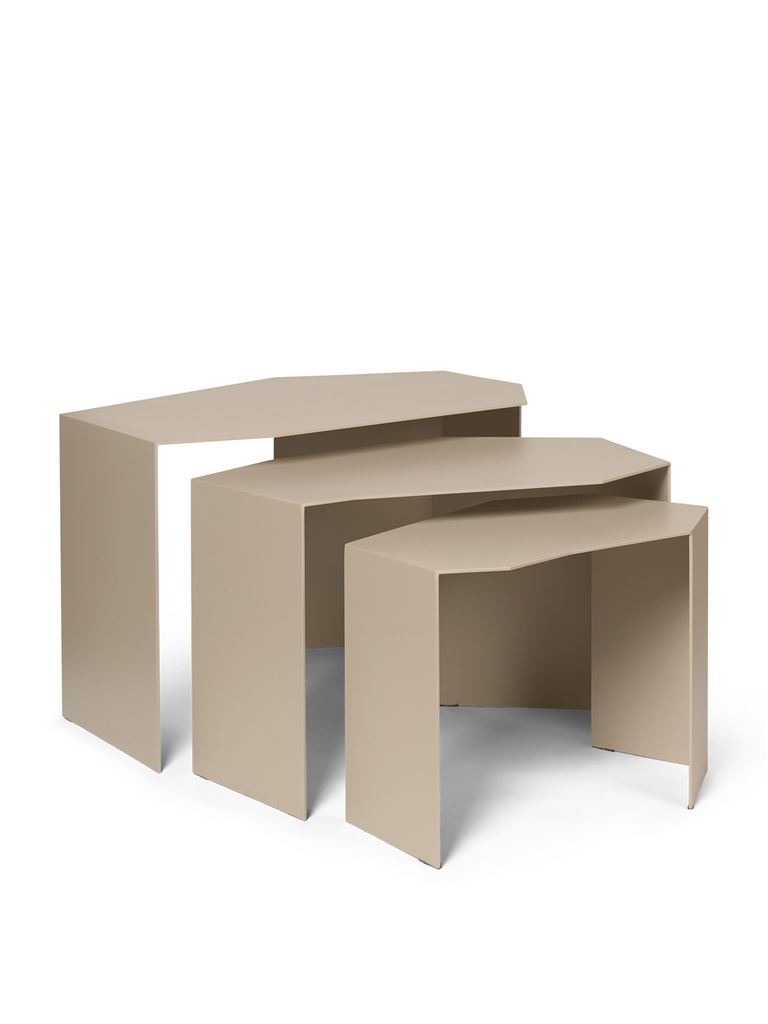 Billede af Ferm Living Shard Cluster Tables Set of 3 - Cashmere