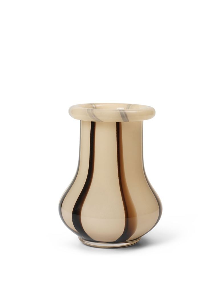 Billede af Ferm Living Riban Vase Small H: 15 cm - Glass/Cream