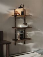 Billede af Ferm Living Sector Shelf Triple Narrow 54x102 cm - Smoked Oak/Brass