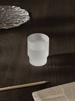 Billede af Ferm Living Ripple Glass Set of 4 Ø: 7 cm - Frosted Glass