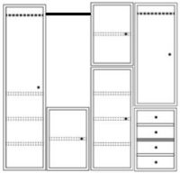 Billede af Montana Wardrobe System 01 186,3x190 cm - Camomile