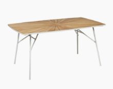 Billede af Mandalay Marguerit Havebord L: 144 cm - Hvid/Teak