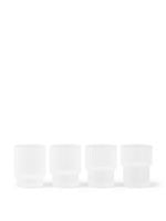 Billede af Ferm Living Ripple Small Glasses Set of 4 H: 6 cm - Frosted Glass