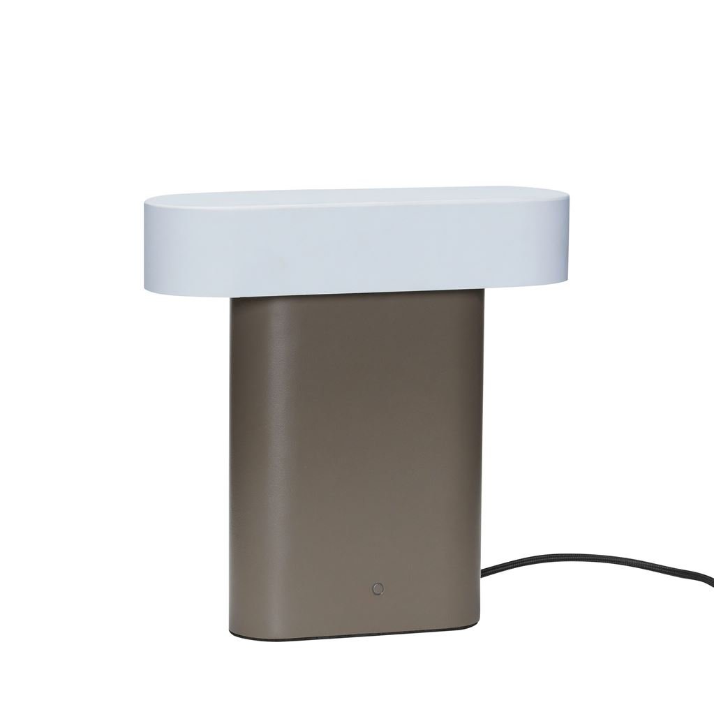 Billede af Hübsch Sleek Bordlampe H: 25 cm - Brun/Lysegrå
