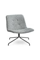 Billede af Bent Hansen Primum Loungestol  - Fluffy/Sort Metal m. Drejestel