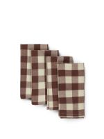 Billede af Ferm Living Bothy Check Napkins Set of 4 - Cinnamon/Grey Green