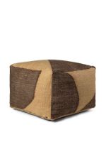 Billede af Ferm Living Forene Square Pouf H: 60 cm - Tan/Chocolate