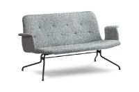 Billede af Bent Hansen Primum 2 pers. sofa m. Armlæn L: 140 cm - Fluffy JA2096-050/Sort Stelr/Sort Stel