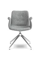 Billede af Bent Hansen Primum Dynamic Armchair m. Drejestel - Polished Aluminium/Fluffy JA2096-050