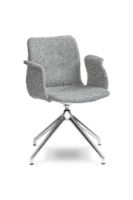 Billede af Bent Hansen Primum Dynamic Armchair m. Drejestel - Polished Aluminium/Fluffy JA2096-050