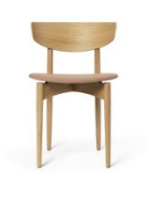 Billede af Ferm Living Herman Dining Chair Upholstered Seat H: 75,5 cm - Oak/Tan Tonus 