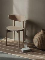 Billede af Ferm Living Herman Dining Chair Wood H: 75,5 cm - White Oiled Beech