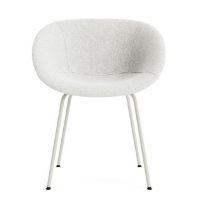 Billede af Normann Copenhagen Mat Armstol Fuldpolstret - Cream Stål/Grå Hallingdal 110