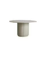 Billede af Nordal Erie Round Dining Table Med Marmor Ø:140 cm - Råhvid/Brun/Beige