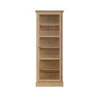 Billede af Lindebjerg Design Light Oak N1 Vitrineskab Højrehængt Dør 77x208,5 cm - Lys Egetræ