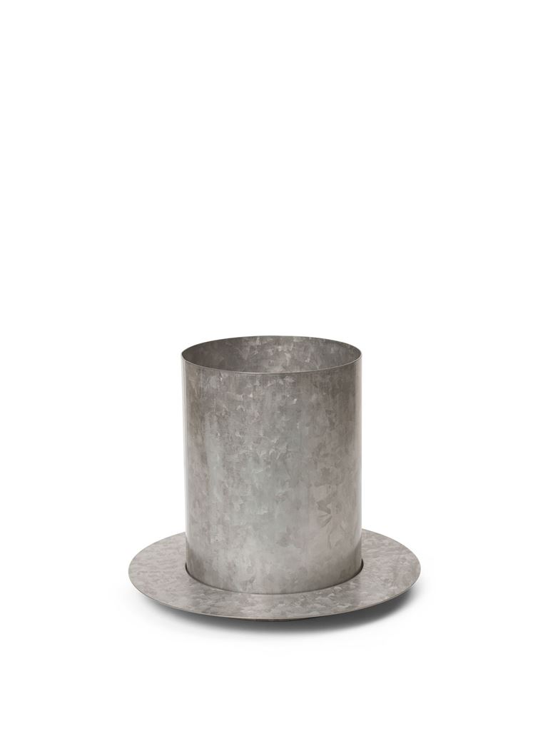 Billede af Ferm Living Auran Pot Small H: 21 cm - Galvanized Iron