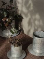 Billede af Ferm Living Auran Pot Small H: 21 cm - Galvanized Iron