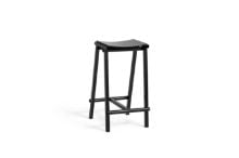 Billede af HAY Taburete 8 Bar Stool Low - Black Powder Coated Base/Black Lacquered Oak Veneer