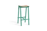 Billede af HAY Taburete 8 Bar Stool High - Jade Green Powder Coated Base/Lacquered Oak Veneer