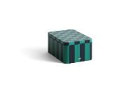 Billede af HAY Tin Container Small 7,3x17x11,1 cm - Green and Dark Blue