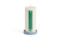 Billede af HAY Calendar Candle & Candleholder H: 15 cm - Bold-Off-White and Green