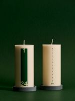 Billede af HAY Calendar Candle & Candleholder H: 15 cm - Bold-Off-White and Green