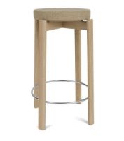 Billede af Audo Copenhagen Passage Counter Stool Upholstered H: 66 cm - Natural Oak/Bouclé 02 Beige