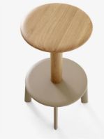 Billede af &Tradition Massif AV39 Counter Stool H: 65 cm - Oak/Grey Beige