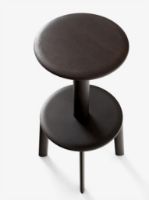 Billede af &Tradition Massif AV40 Bar Stool H: 75 cm - Dark Stained Oak/Warm Black